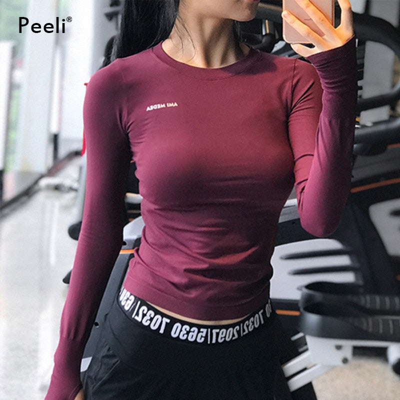 Peeli Long Sleeve Yoga Shirts