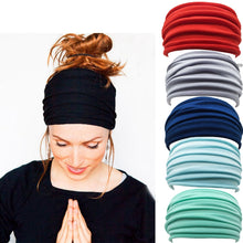 Load image into Gallery viewer, 13 Colors Nonslip Elastic Folds Yoga Hairband
