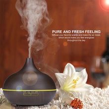 Load image into Gallery viewer, Wood Essential Oil Diffuser 550ml
